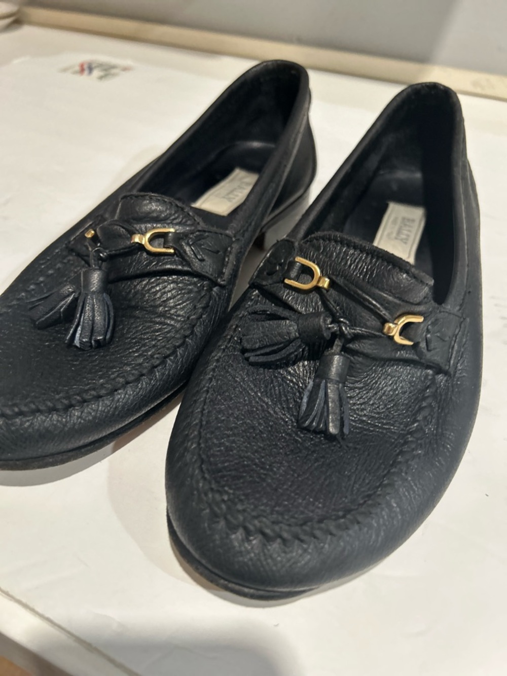 Bally Black Leather Tassel Bit Loafers - Picture 2 of 16
